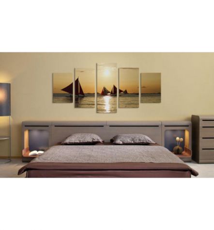 Quadro Con Le Barche A Vela Cm. 100x50 E 200x100 - ARREDALACASA - Foto 2