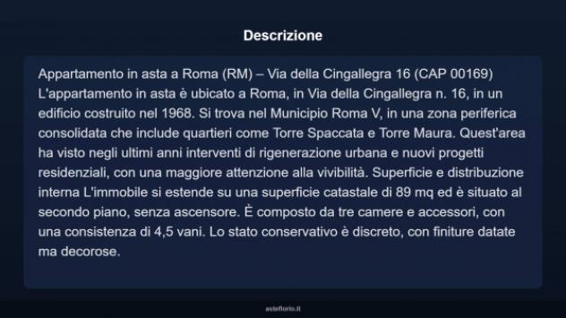 Immobile in asta di 89 m² in vendita a Roma - Foto 4