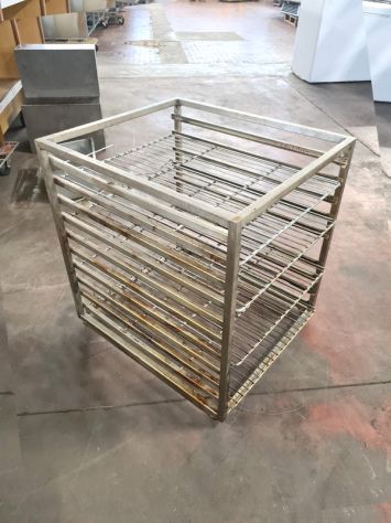 carrello inox da forno per teglie usato - Foto 5