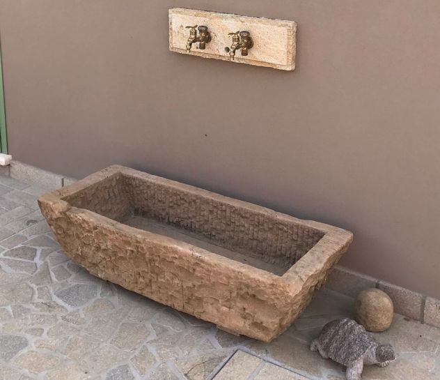Antica vasca lavello fontana fioriera in pietra - Foto 9