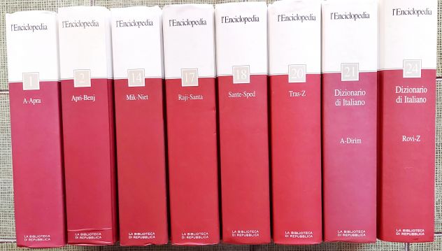 L'enciclopedia dizionario italiano:1-2-14-17-18-20-21-24 La biblioteca di Repubb - Foto 2