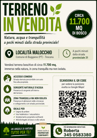 TERRENO BOSCHIVO CON SORGENTE NATURALE BUGGIANO PT - Foto 2