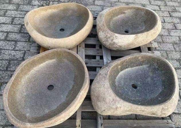 Lavabo lavandino da appoggio in pietra naturale 3 - Foto 10