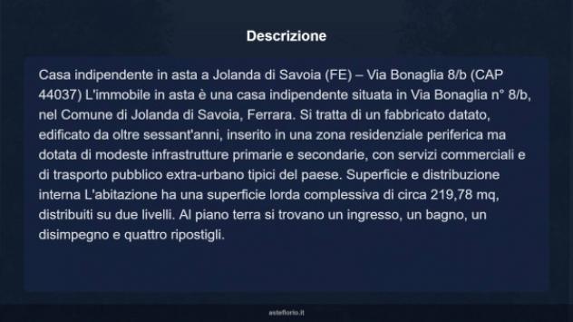 Immobile in asta di 219 m² con più di 5 locali in vendita a Jolanda di Savoia - Foto 11