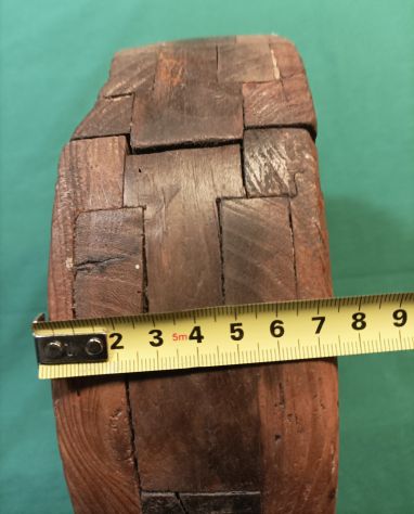 ANTICA PULEGGIA IN LEGNO FINE 800 PER CINGHIA PIATTA IN OTTTIME CONDIZIONI - Foto 2