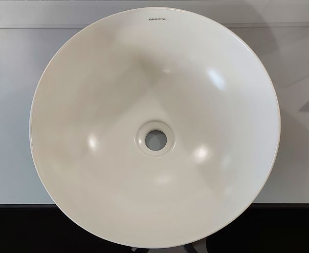 Lavabo da appoggio Tondo Flat1 42 cm bianco opaco - Foto 3