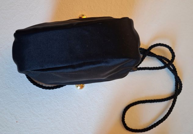 borsetta da sera Furla in raso nero l18 h12 con manico asportabile - Foto 5