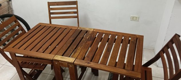 Ampio tavolo giardino con sedie - Foto 4