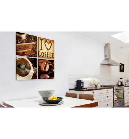 Quadro Nel Cuore Del Caffè - 4 Quadri - ARREDALACASA - Foto 2