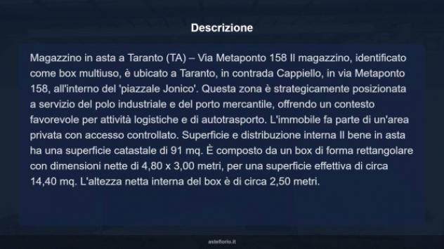 Immobile in asta di 91 m² in vendita a Taranto - Foto 4