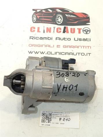 MOTORINO D' AVVIAMENTO PEUGEOT 308 Berlina Restyling 9832577880 ESW20-21HE YH01 diesel 1499 (17) - Foto 2