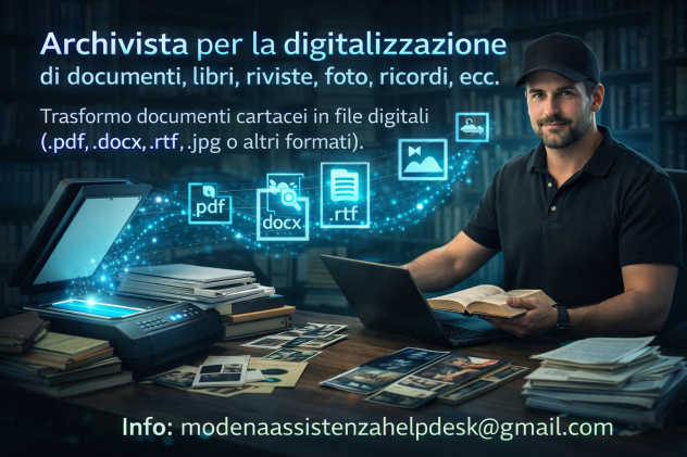 Archivista di documenti - (da cartaceo a digitale) -