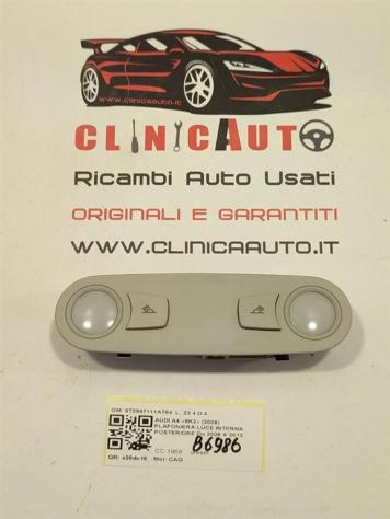 PLAFONIERA POSTERIORE AUDI A4 Berlina 8T0947111AT64 CAG (0710)