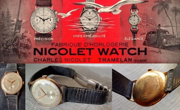 Nicolet Watch-Tramelan oro 18k 0.750 Swiss Made.