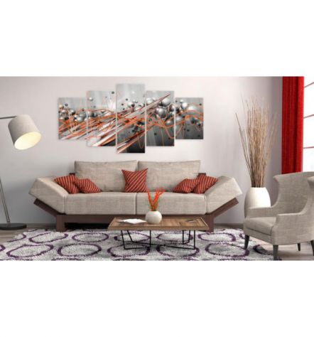 Quadro Marrone Col Le Sfere Vetro Acrilico 100x50 E 200x100 - Foto 2