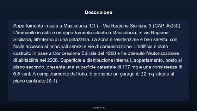 Immobile in asta di 137 m² con più di 5 locali e box auto in vendita a Mascalucia - Foto 3