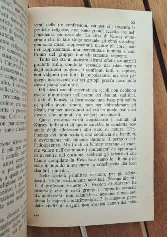 Condotta sessuale in America e Relazione Kinsey- Morris Ernst e David Loth 1966 - Foto 7