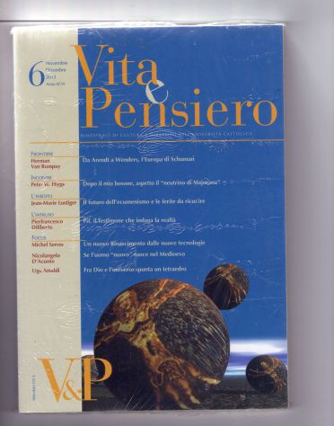 Vita e pensiero, anno XCVI n. 6, novembre / dicembre 2013