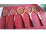 racchette tennis e volano in legno anni 60/70