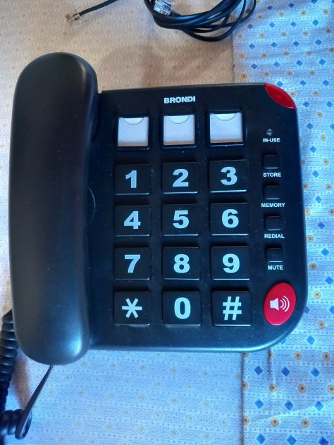 TELEFONO FISSO BRONDI BRAVO 15 NERO - Foto 2