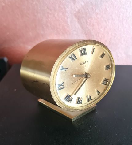 Sveglia da tavolo Swiza, Vintage Anni '60 movimento di 8 giorn