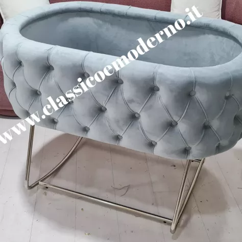 Dondolo culla porta enfant in velluto rosa o grigio con spedizione