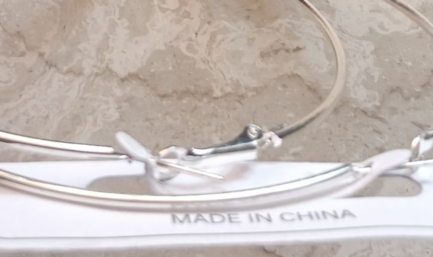 Due paia di orecchini in argento - a forma di cerchio - Foto 3