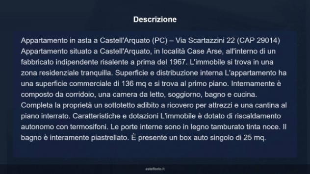 Immobile in asta di 136 m² con più di 5 locali e box auto in vendita a Castell'Arquato - Foto 15