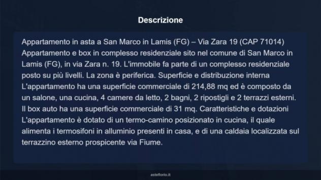 Immobile in asta di 214 m² con più di 5 locali in vendita a San Marco in Lamis - Foto 4