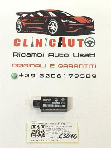 CENTRALINA UNITÀ DI CONTROLLO RISCALDAMENTO SEDILI RENAULT Megane S. Wagon 4514262-03 114999 K9K837 (0812)