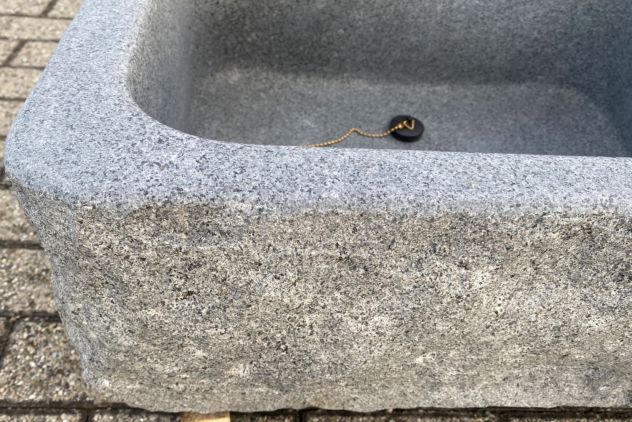 Lavello lavandino per cucina in pietra granito diorite 80,90,100cm - Foto 3