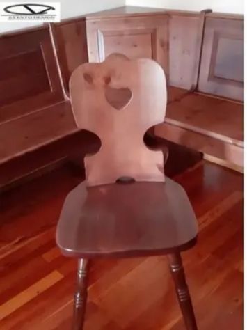 Sedie cuore in pino grezzo  possiamo  anche farle in altre tinte dalla tinta, - Foto 9