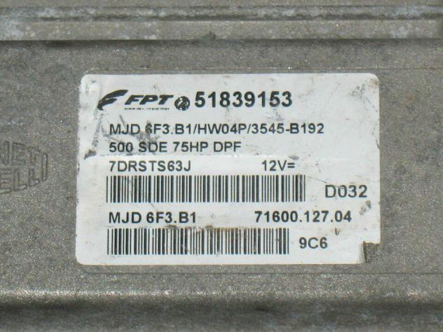 51839153 ECU FIAT 500 1.3 75HP 51839153 MJD 6F3.B1 HW04P 3545-B192 - Foto 2