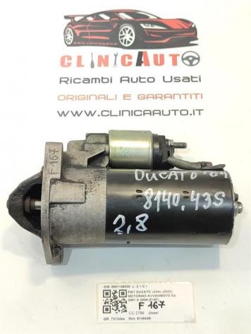MOTORINO D' AVVIAMENTO FIAT Ducato 4° Serie 0001109300 814043S diesel 2799 (0206)