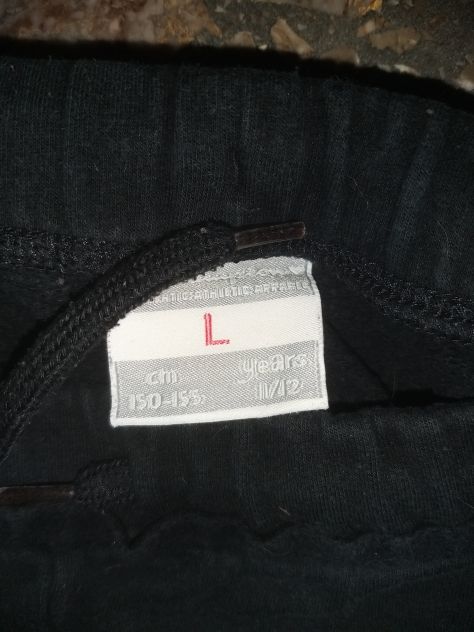 Lotto 4 pantaloni ragazza 11 anni più scaldacollo 1 pantalone nero champion  1pa - Foto 3