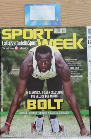 Rivista Sport Week de La Gazzetta dello Sport con Usain Bolt 26/07/2008