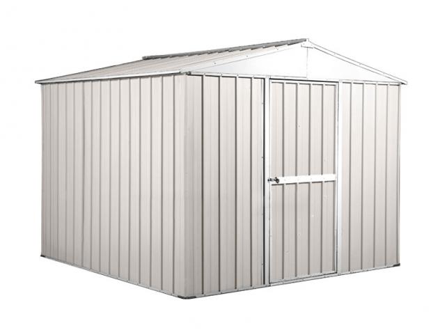 Box prefabbricato, casetta da giardino in lamiera zincata. Capanno deposito attrezzi in Acciaio Zincato 2.76 x 2.60 m x h2.12 m - Peso 110 KG – 7,2 me - Foto 2
