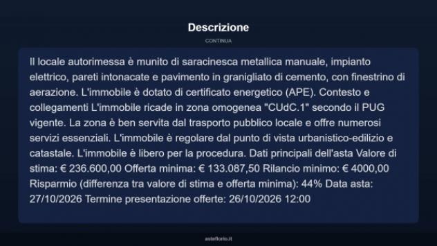 Immobile in asta di 169 m² con più di 5 locali e box auto in vendita a Bisceglie - Foto 13