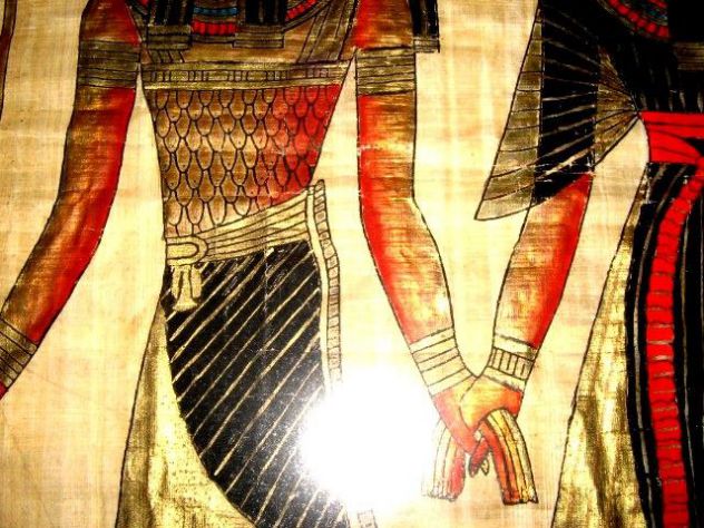 HORUS E ISIDE PAPIRI ANTICO EGITTO-FATTI A MANO SUL POSTO-SVENDO PER TRASLOCO - Foto 6