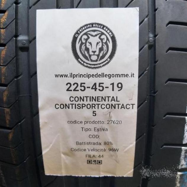 2 gomme 225 45 19 continental a27620 - Foto 2