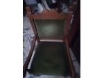 Coppia Poltrone Sedie Capotavola Noce e Velluto Verde - Roma