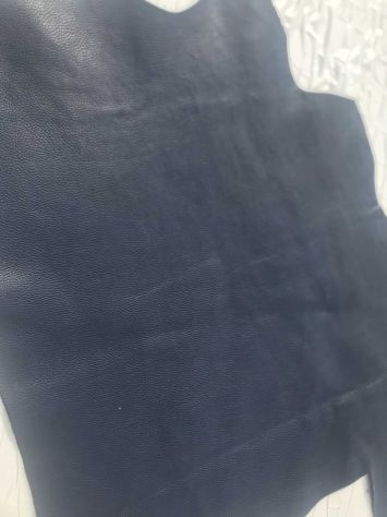 Scampolo pelle vitello bottalato bleu - Foto 7