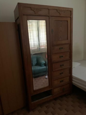 Armadio d'epoca combinato con specchio e 6 cassetti (Chiffonier) - Verbania