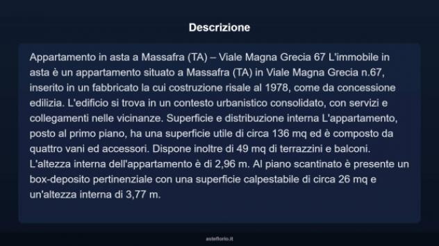 Immobile in asta di 164 m², box auto in vendita a Massafra - Foto 4