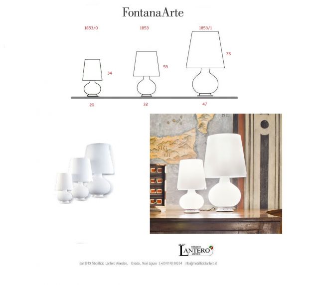 FONTANA ARTE art. 1853 lampada Piccola Media Grande 1853  Table lamp - Foto 3