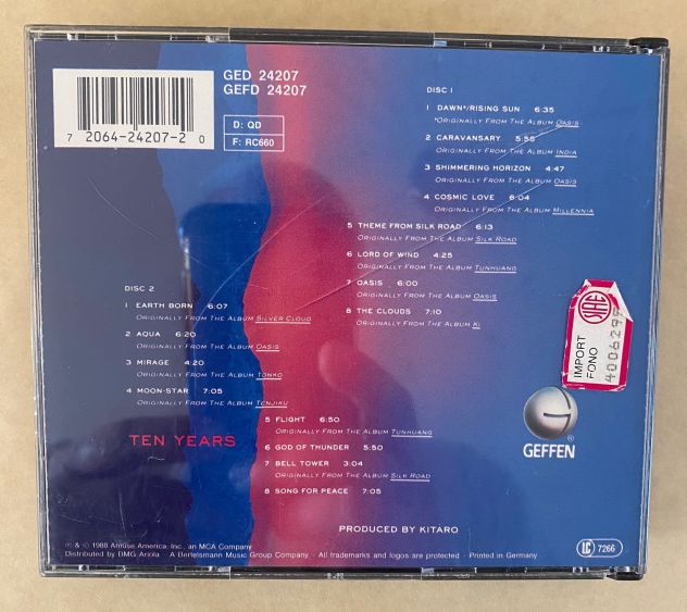 Cd Kitaro - The years 2 cd 1988 - Foto 4