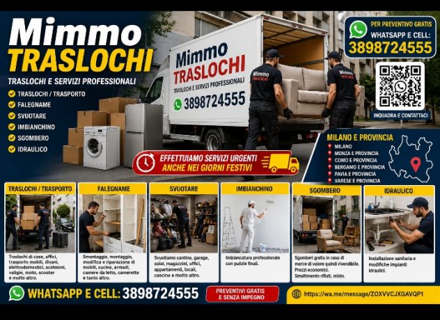 Trasporto/ traslochi / sgombero/ imbianchino