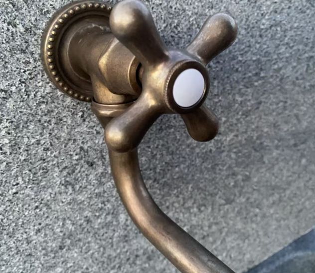 RUBINETTO LUNGO MURO PARETE PER LAVELLO FONTANA - Foto 6