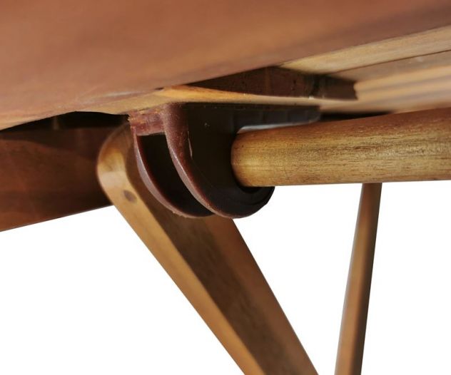 Tavolo e 2 sedie in legno pieghevoli da esterno per balcone, giardino, bistrot - Foto 4