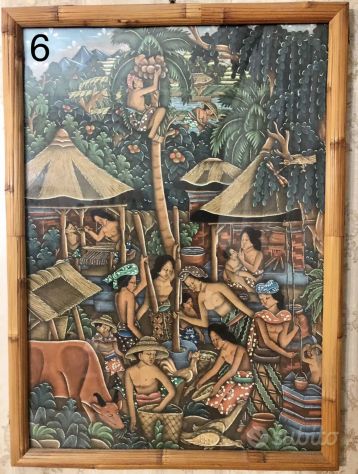 Quadri Balinesi ad olio su tela dipinti ad UBUD nel 1978 - Foto 4